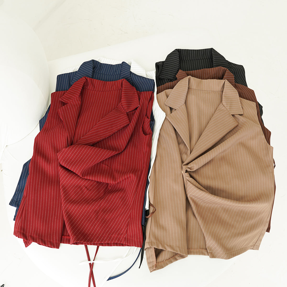 Aveline Stripe Wrap Vest