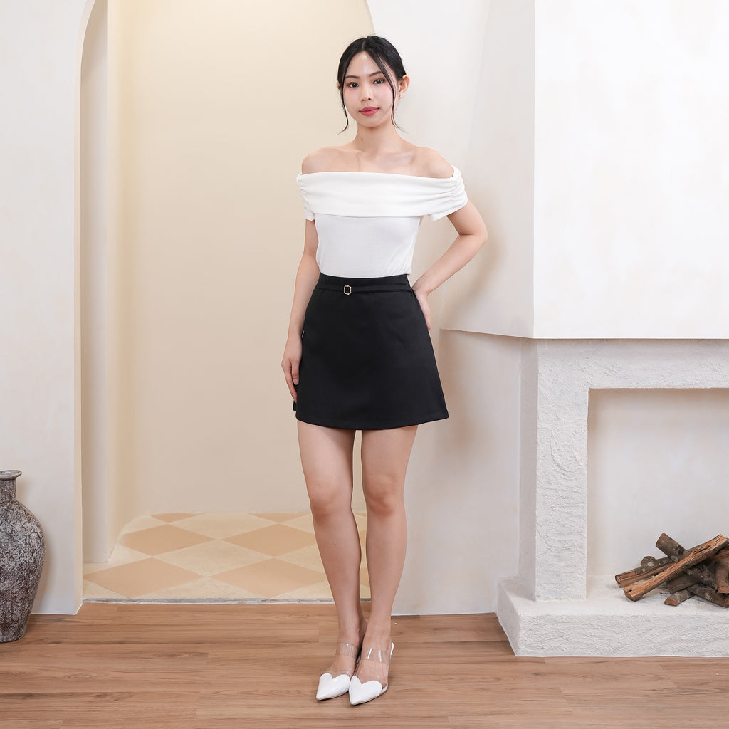 Clovira Buckle Mini Skirt