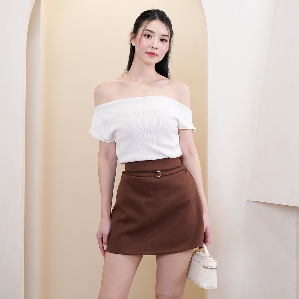 Clovira Buckle Mini Skirt