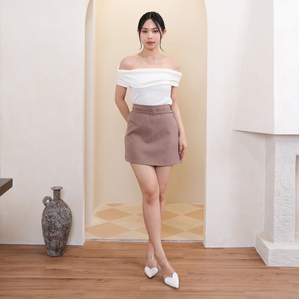 Clovira Buckle Mini Skirt
