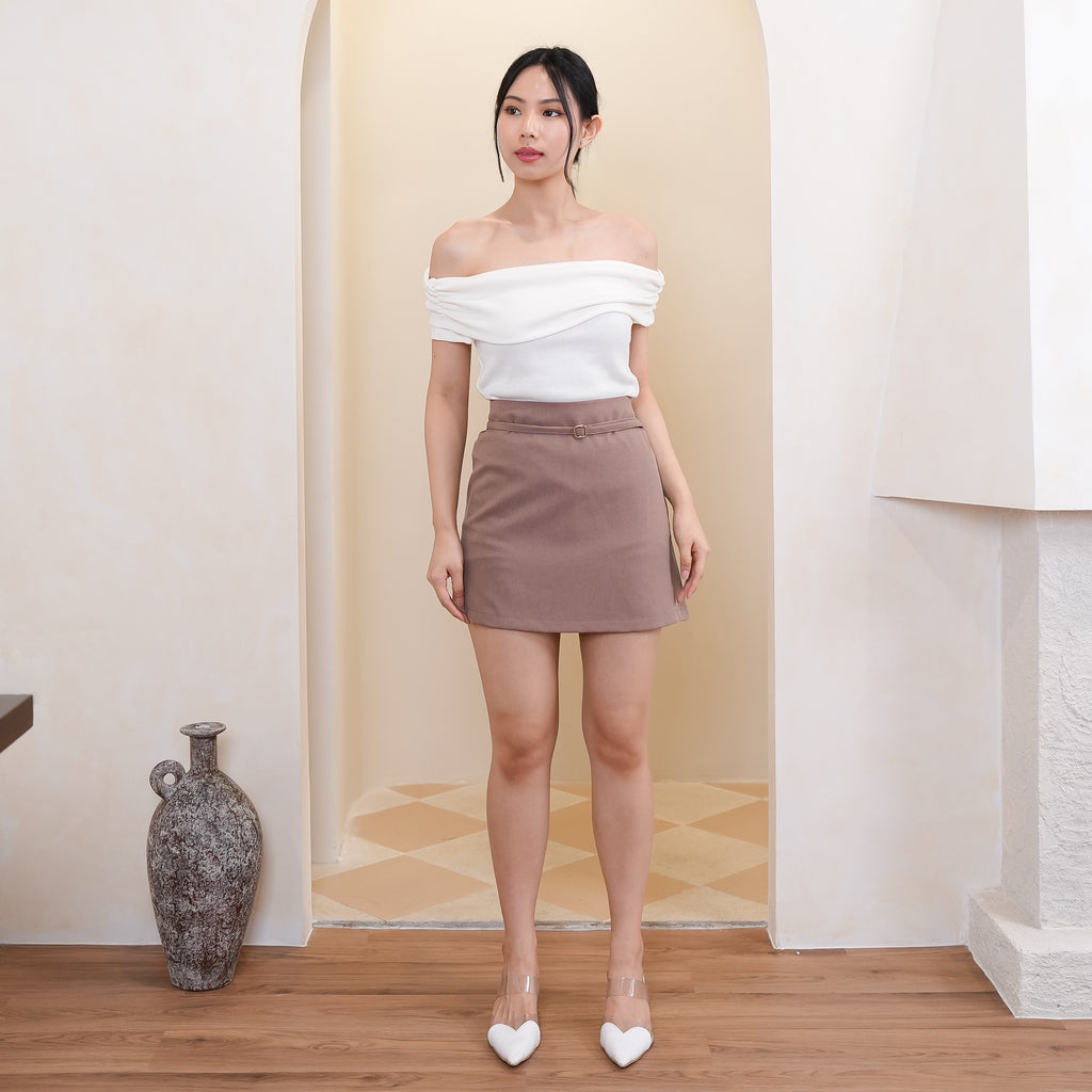 Clovira Buckle Mini Skirt