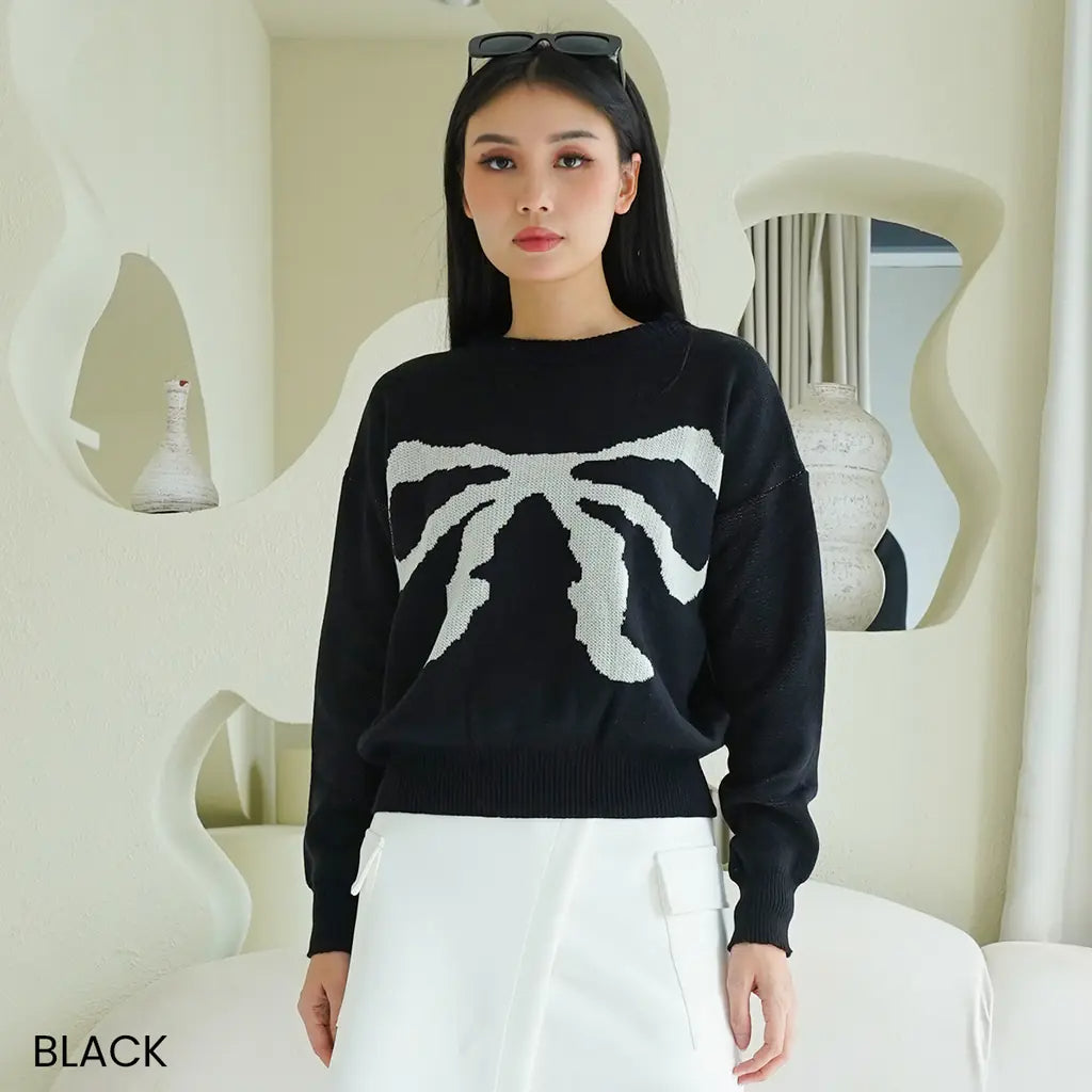 Amélie Ribbon Knit Sweater