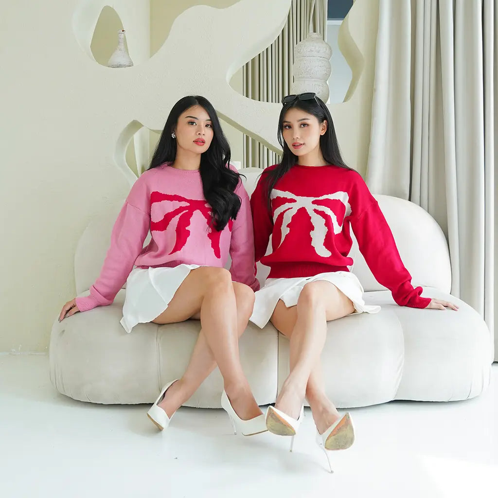 Amélie Ribbon Knit Sweater