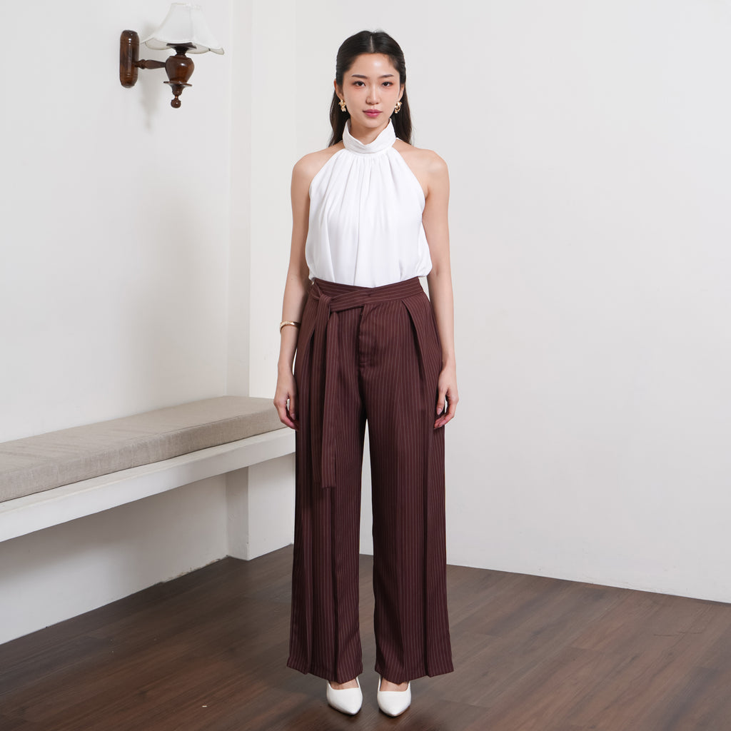 Corenne Semiwool Stripe Pants
