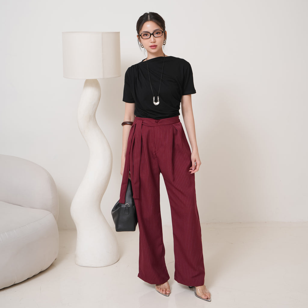 Corenne Semiwool Stripe Pants
