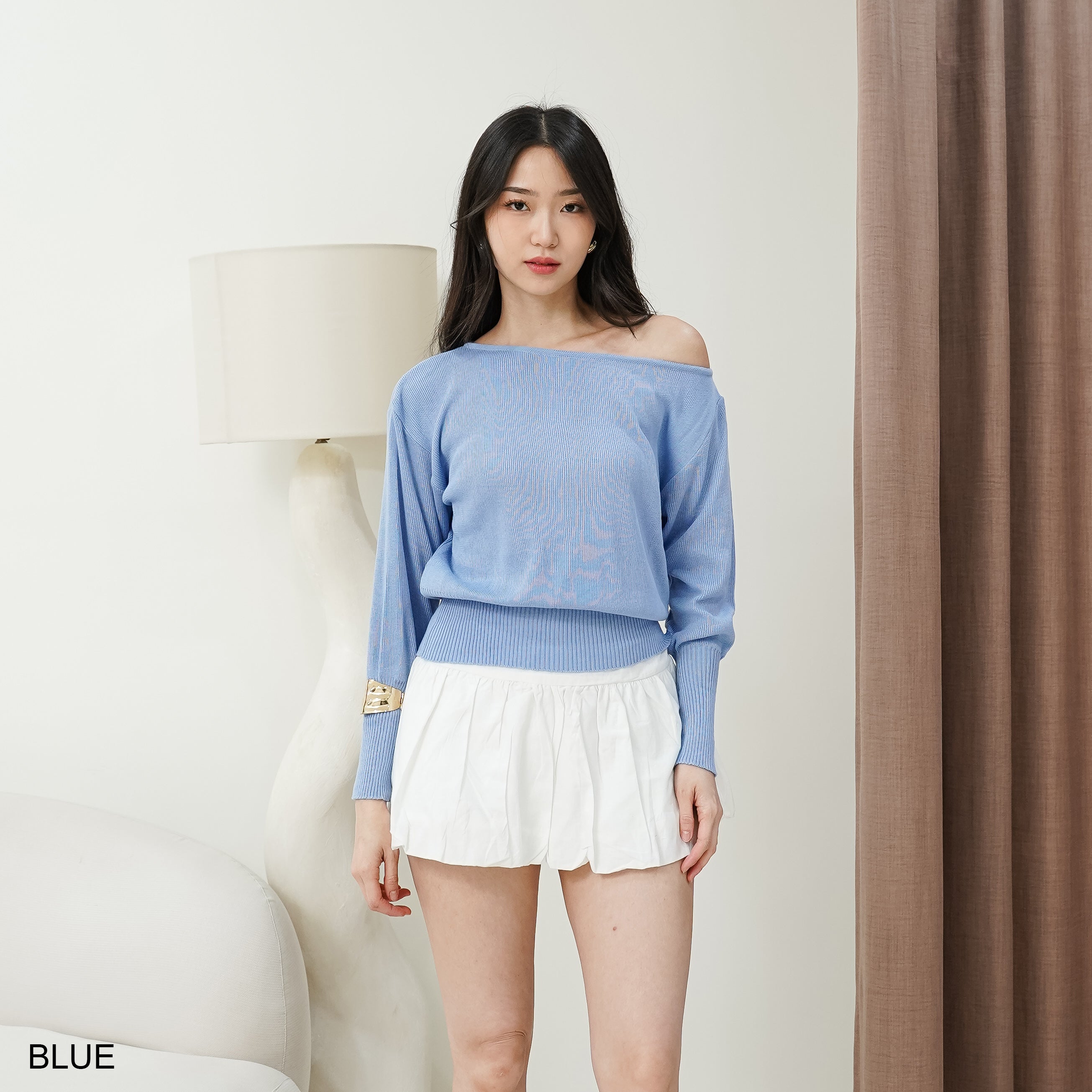 Celeste Off-Shoulder Knit Blouse