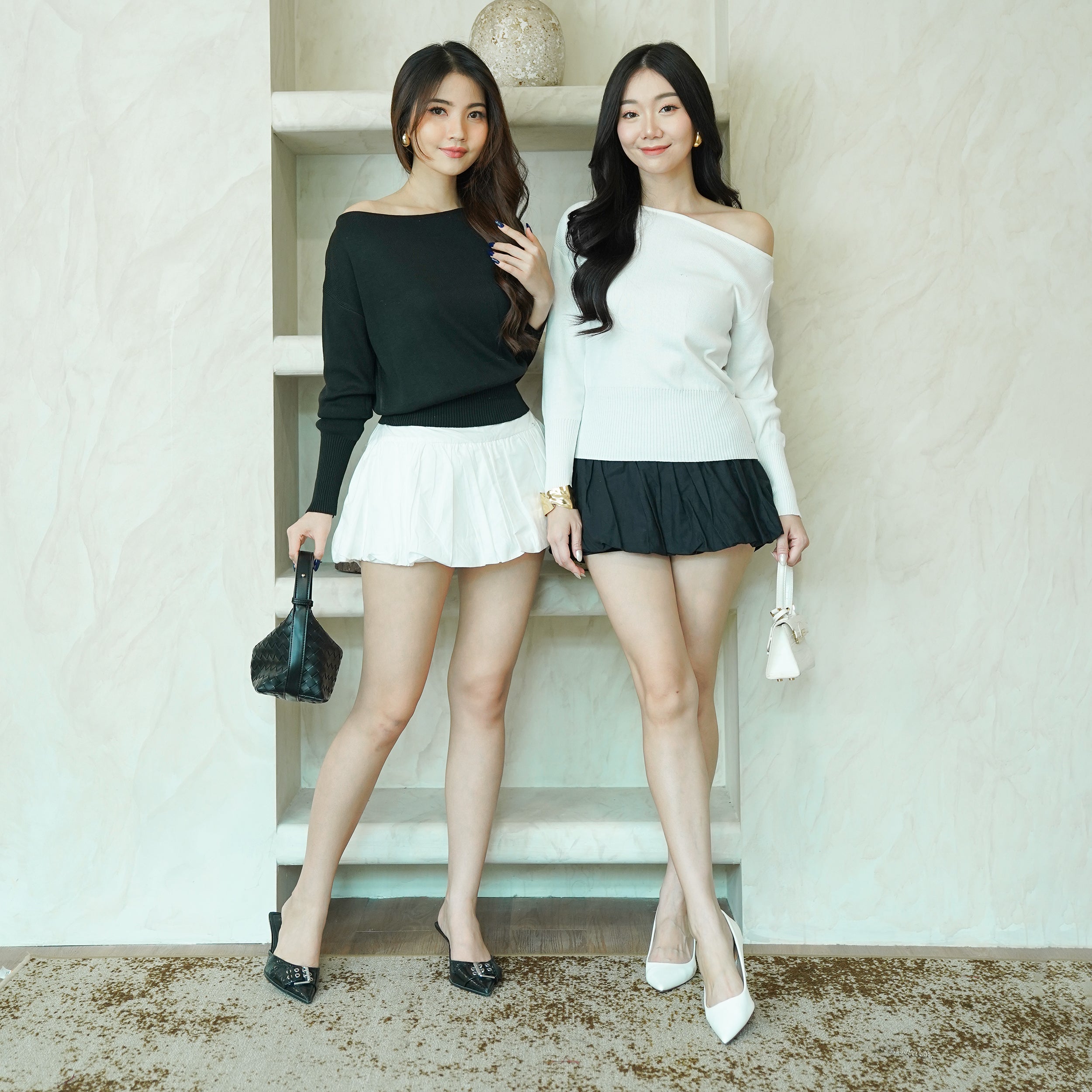 Celeste Off-Shoulder Knit Blouse