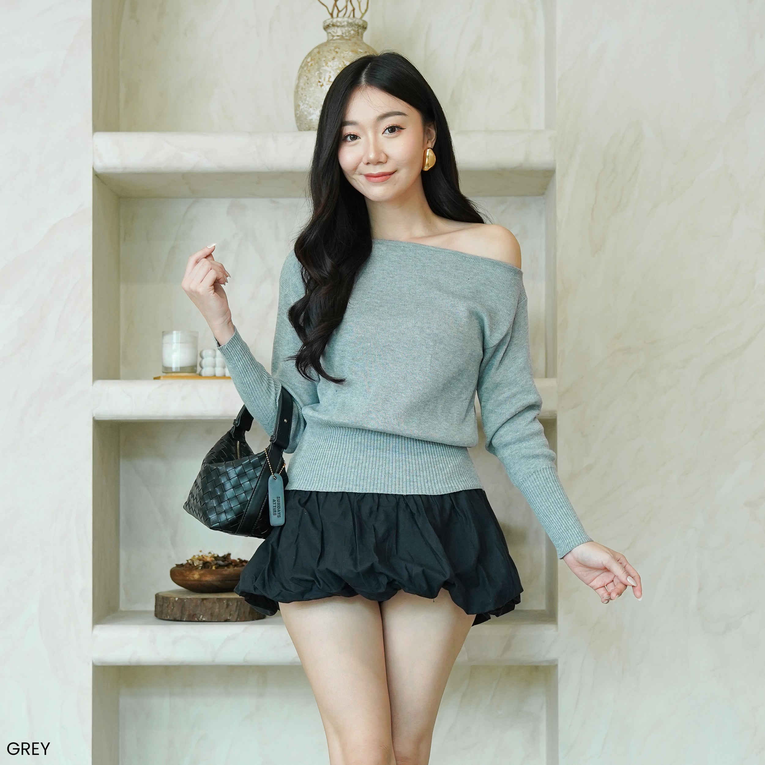 Celeste Off-Shoulder Knit Blouse