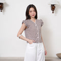 Maëra Embroidered Puff Sleeve Blouse