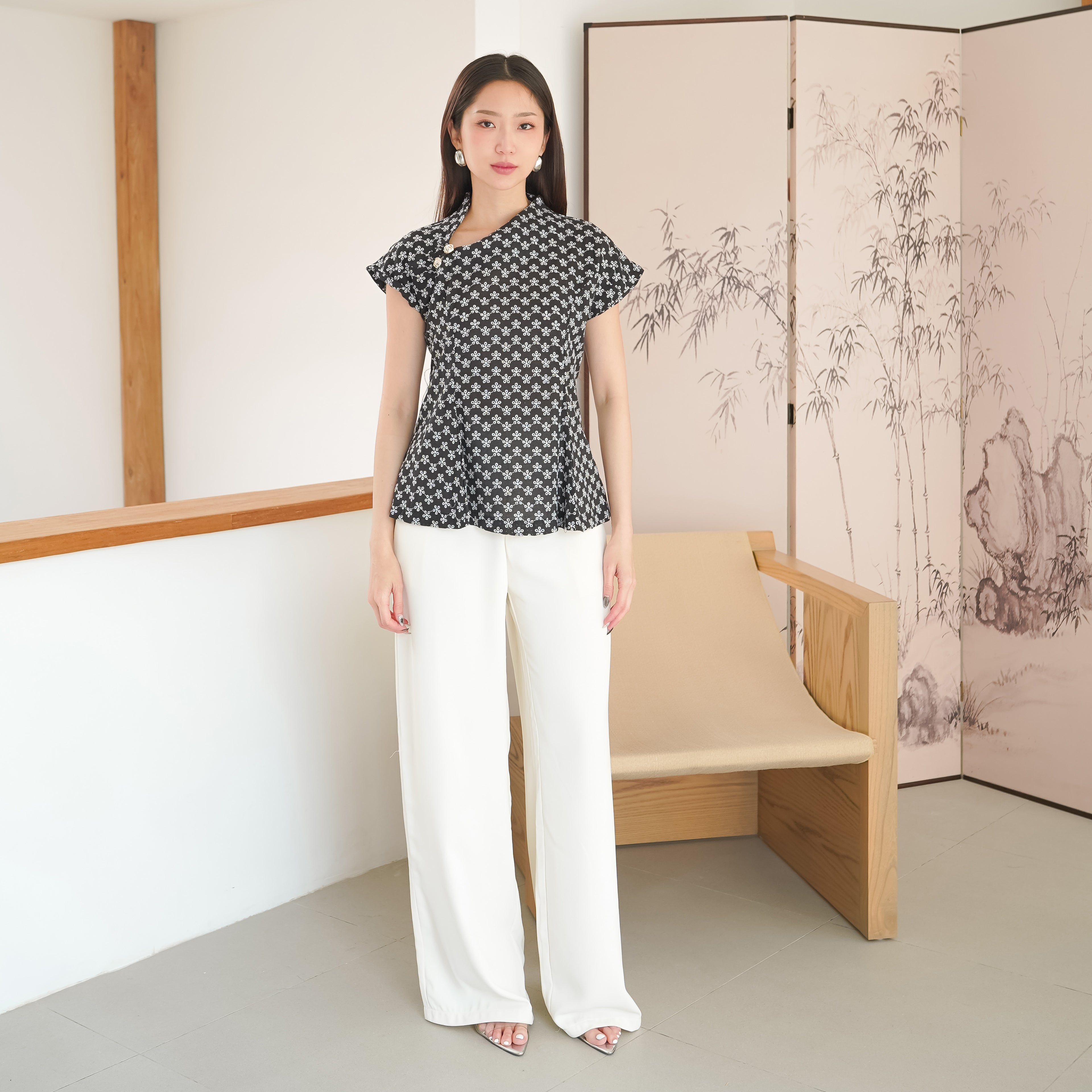 Vireya Embroidered Cotton Blouse