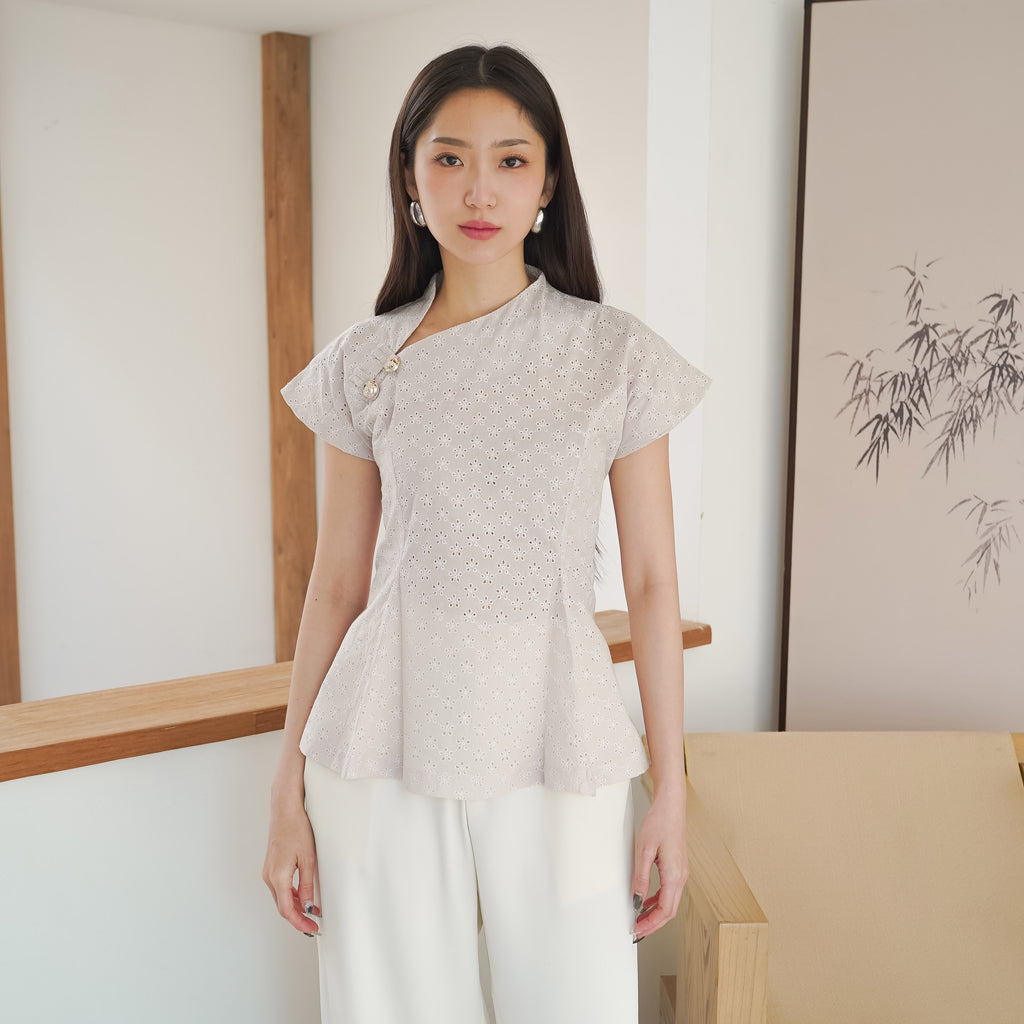 Vireya Embroidered Cotton Blouse