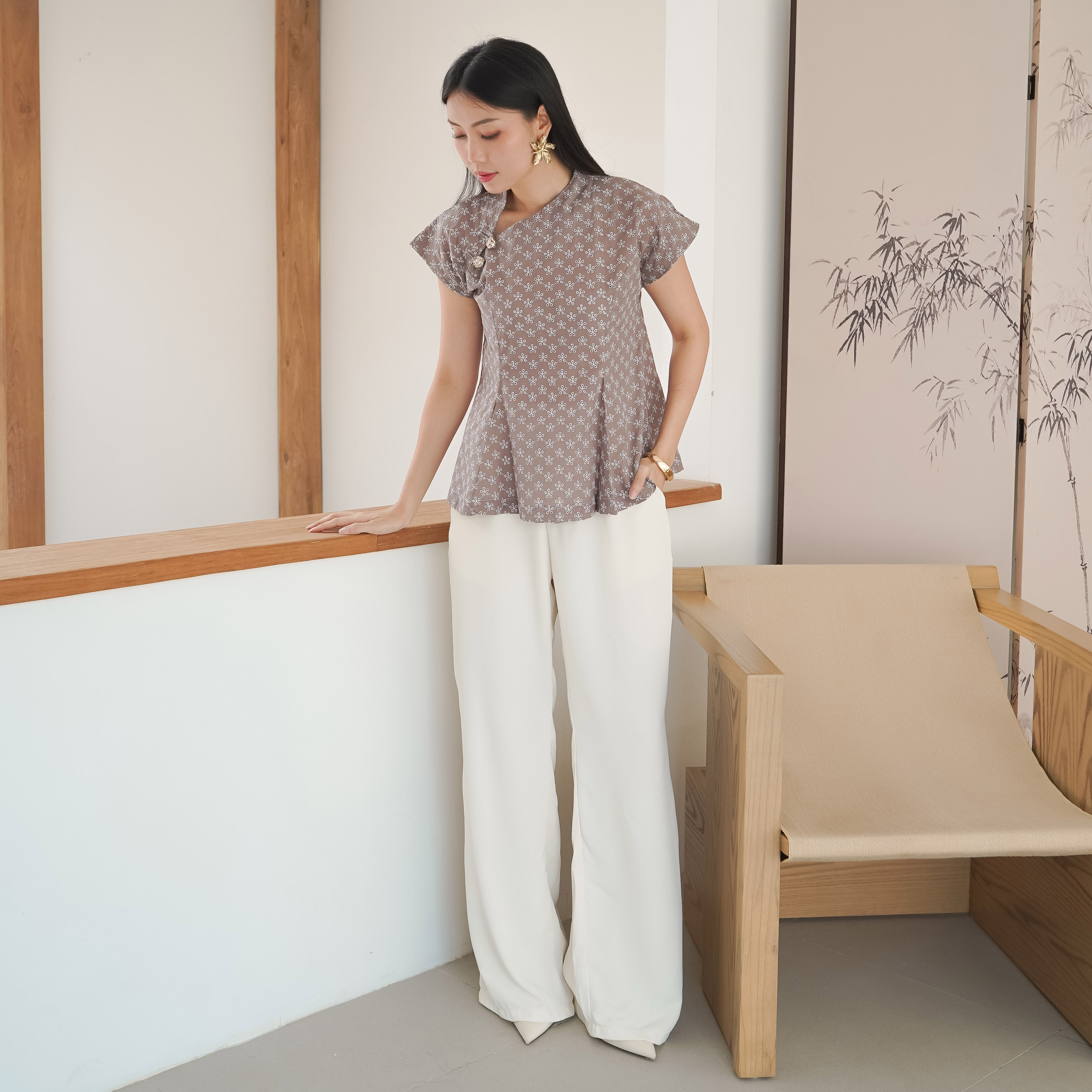 Vireya Embroidered Cotton Blouse