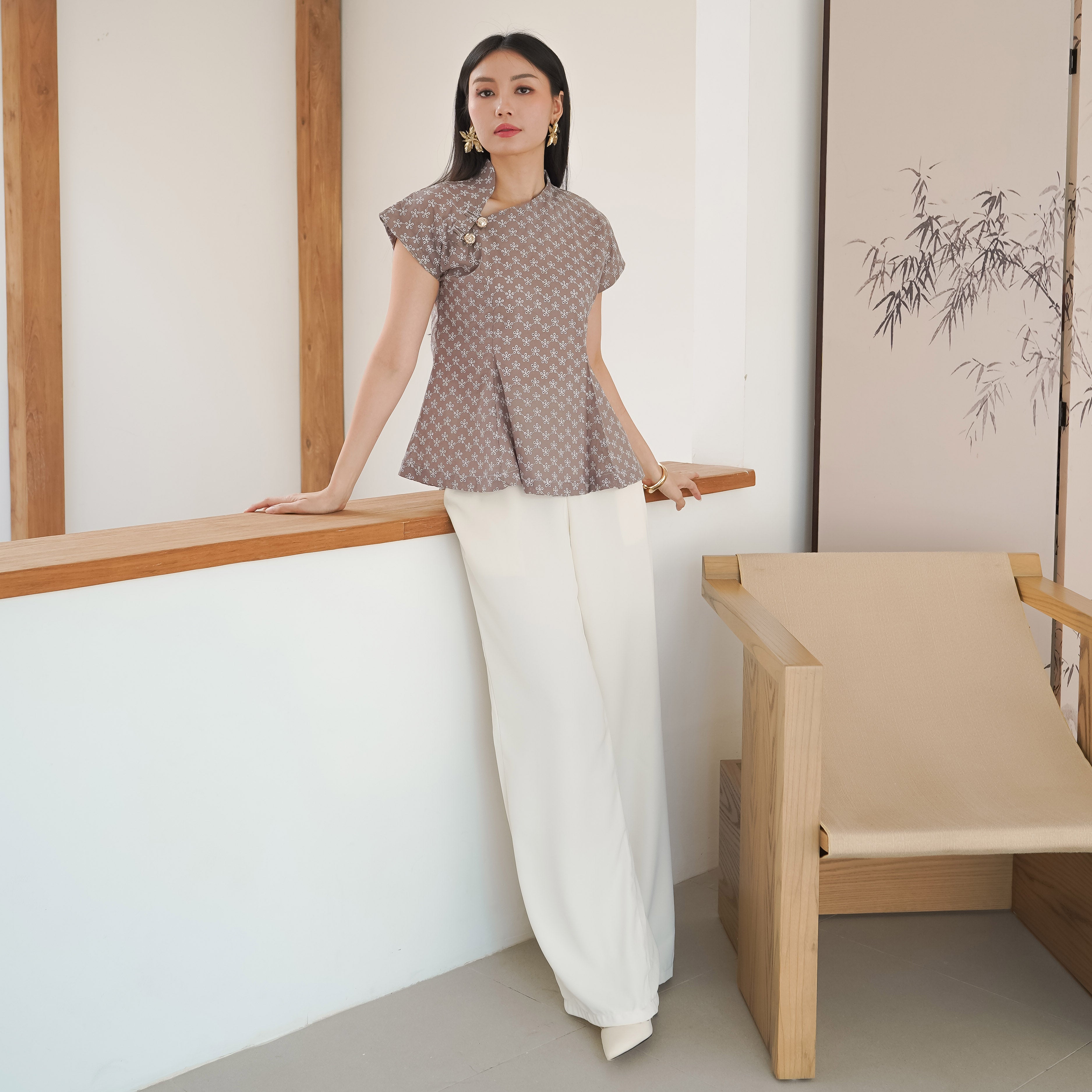 Vireya Embroidered Cotton Blouse