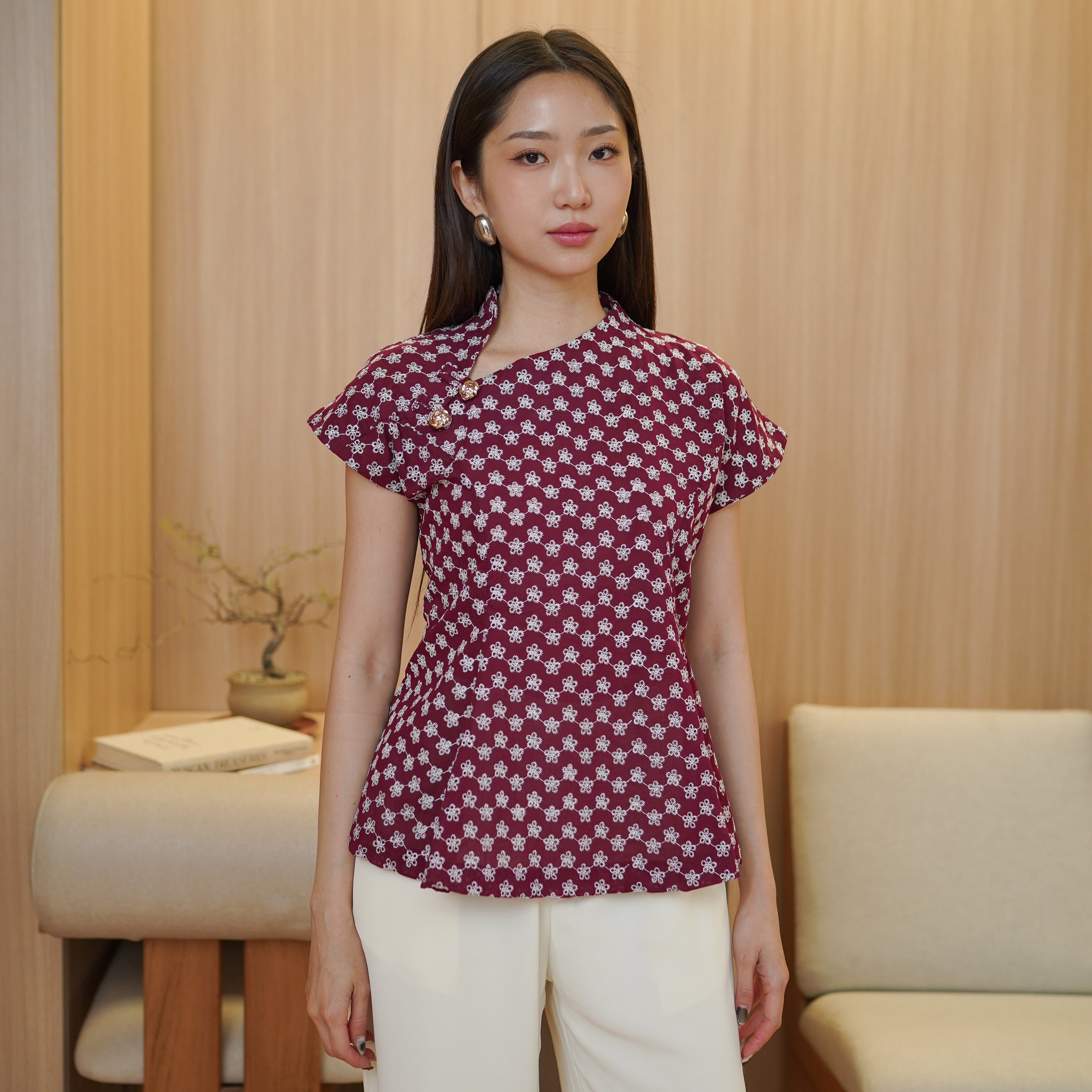 Vireya Embroidered Cotton Blouse