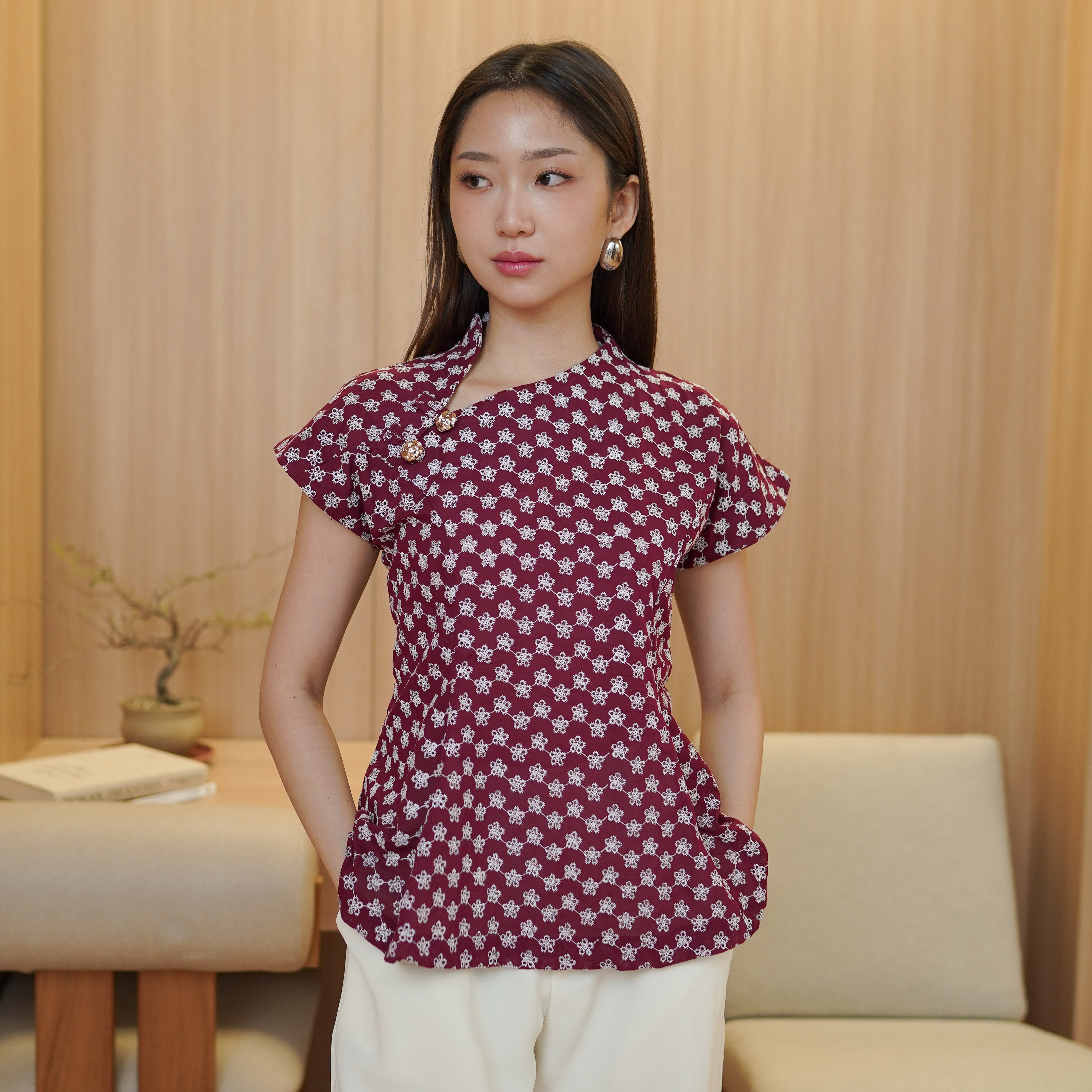Vireya Embroidered Cotton Blouse