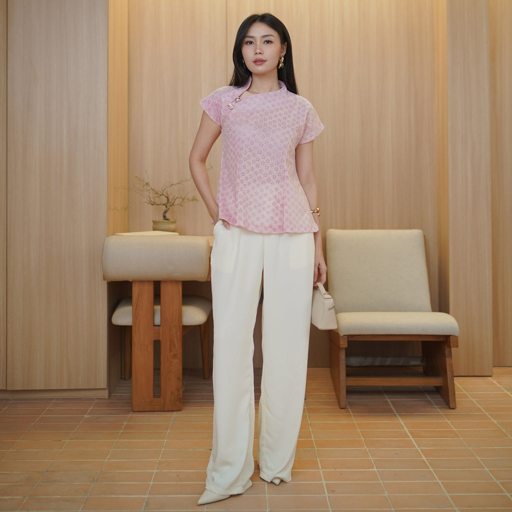 Vireya Embroidered Cotton Blouse
