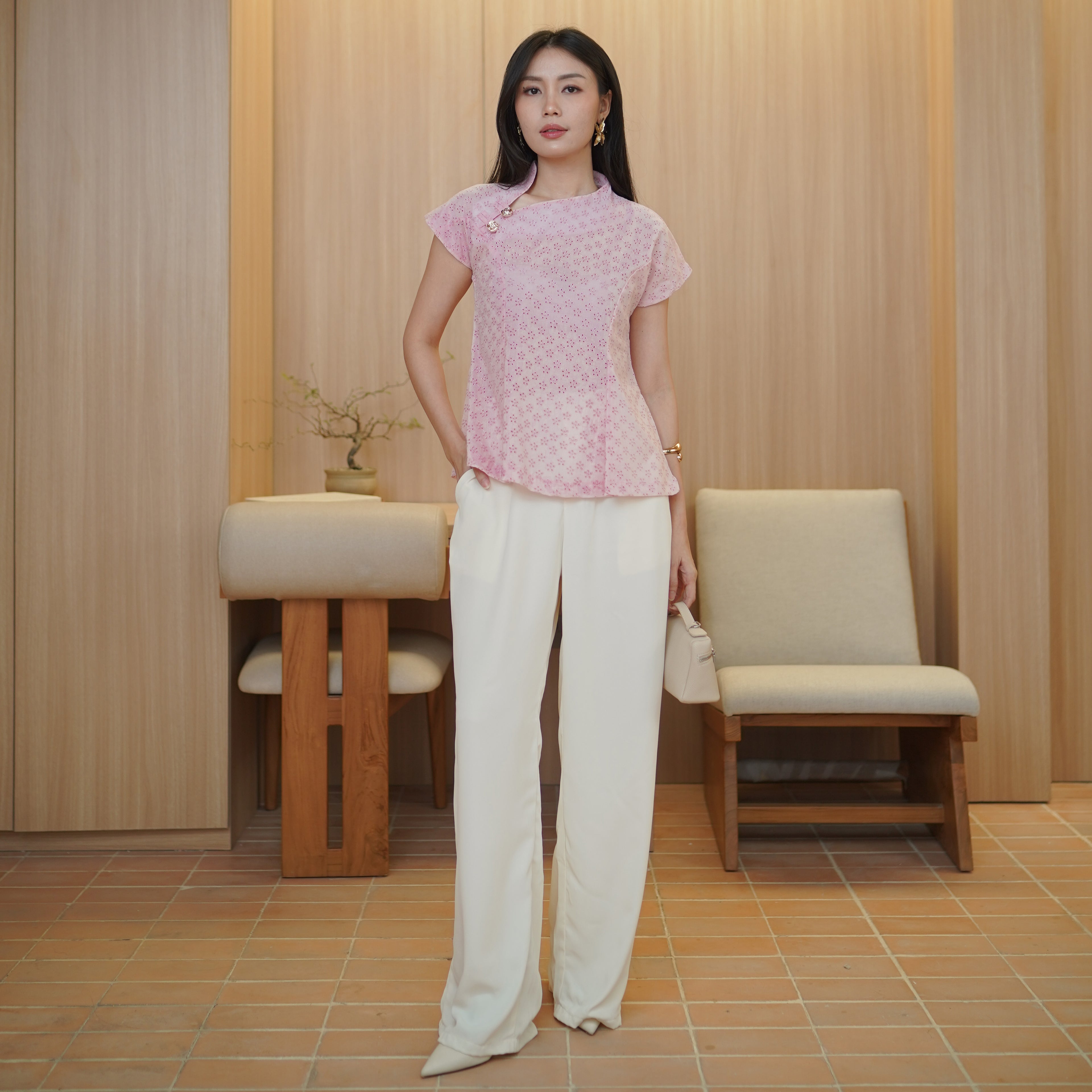 Vireya Embroidered Cotton Blouse